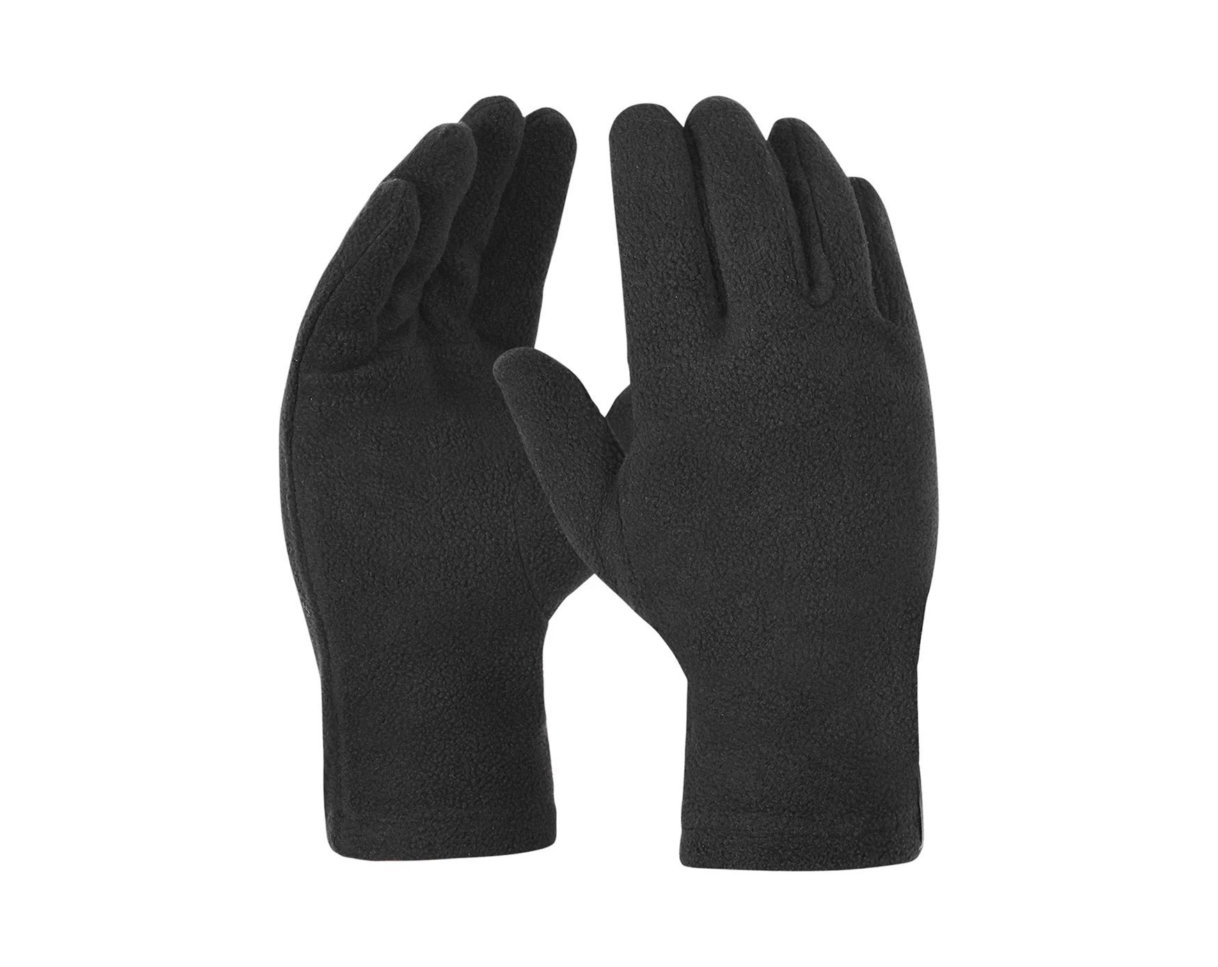 Adventra EH500 Black Fleece Winter Gloves for Hiking & Outdoor Use
