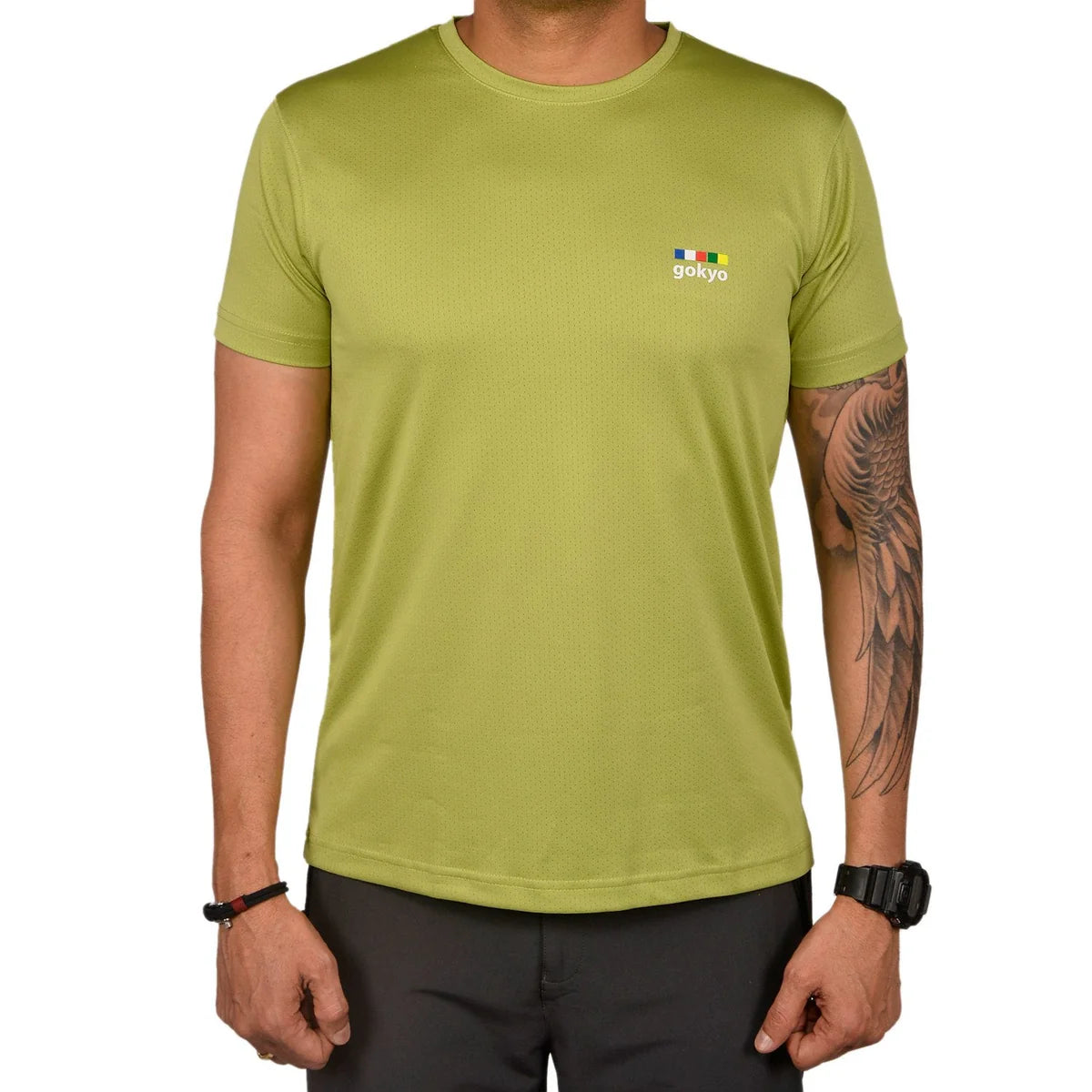 Gokyo Kalimpong Green Active T-Shirt for Training and Outdoor Performance-1