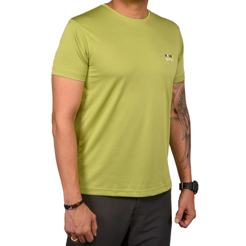 Gokyo Kalimpong Green Active T-Shirt for Training and Outdoor Performance-3