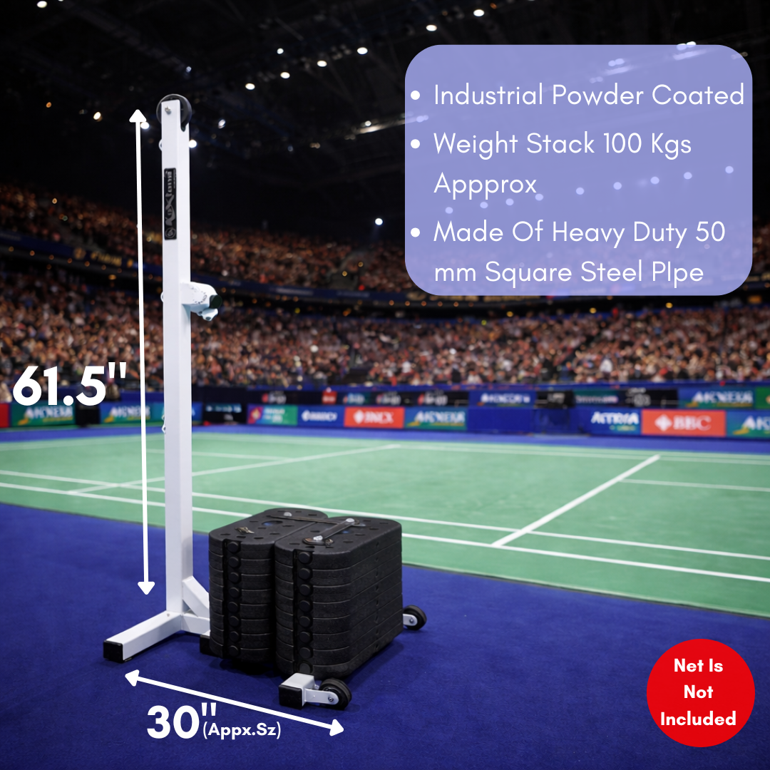 KX BPM100 Badminton Post for Professional Indoor & Outdoor Courts