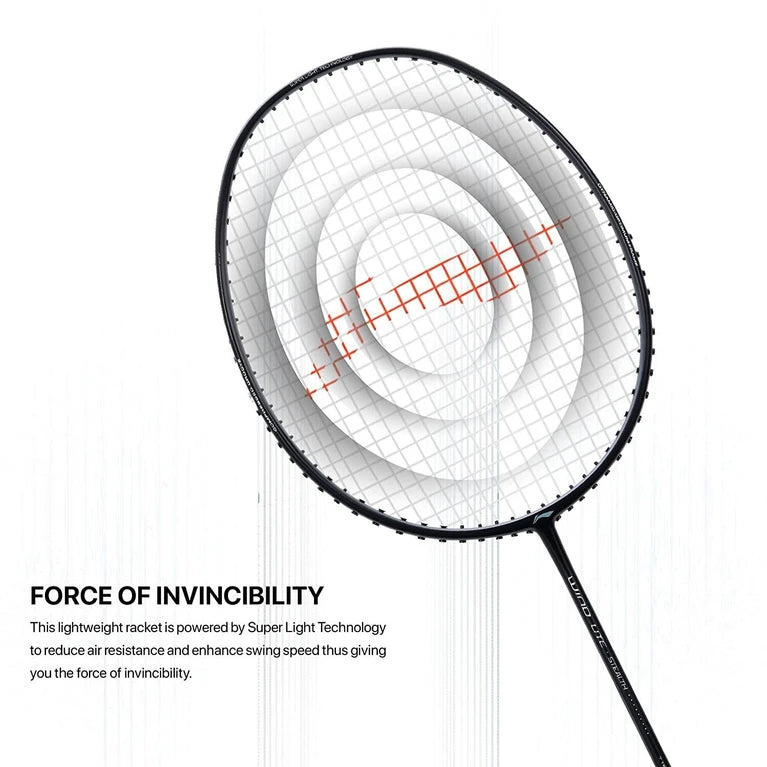 Li-Ning Wind Lite Stealth 77G badminton racket head detail