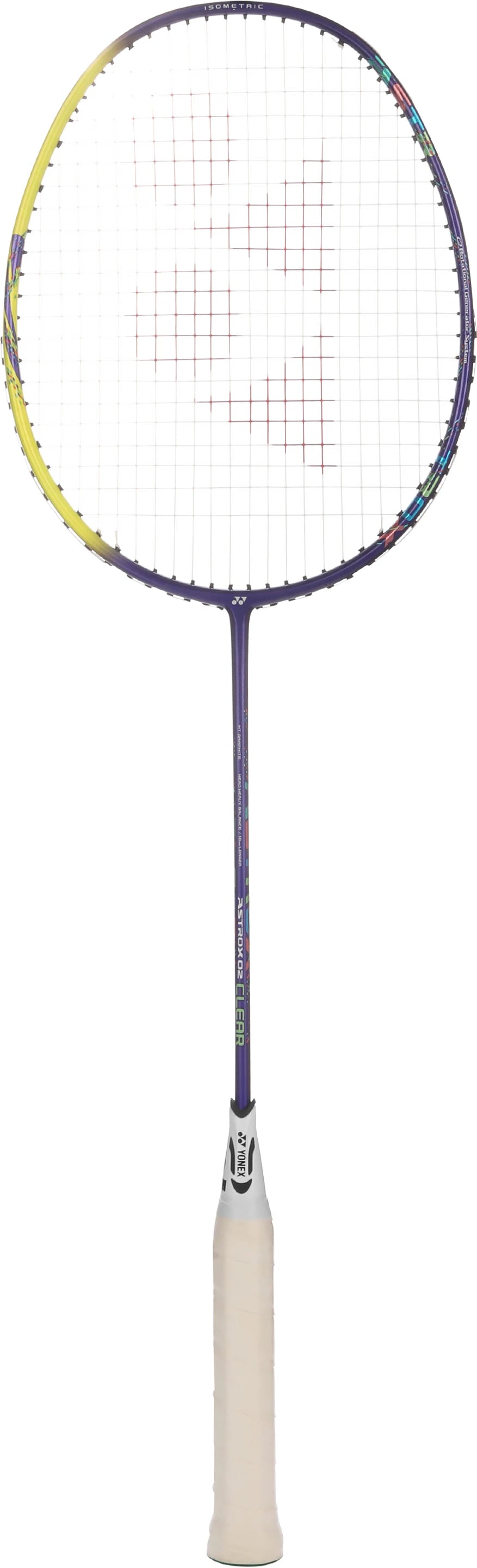Yonex Astrox 02 badminton racket front view for lightweight all-round beginner performance