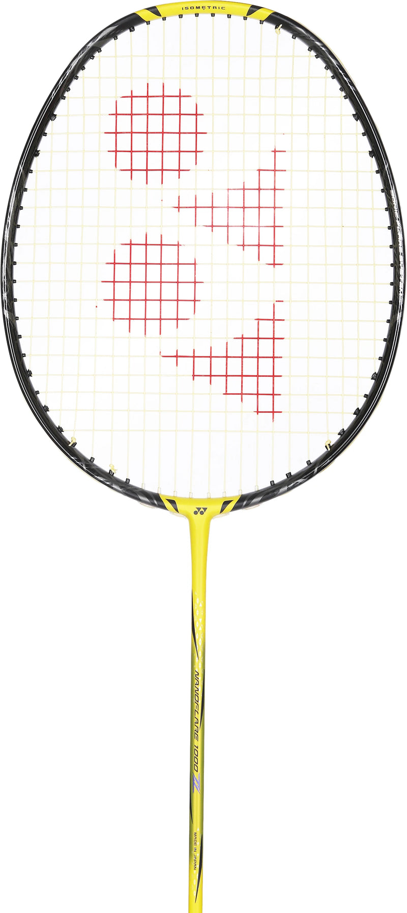 Yonex Nanoflare 1000 Z badminton racket close-up view of frame and string pattern