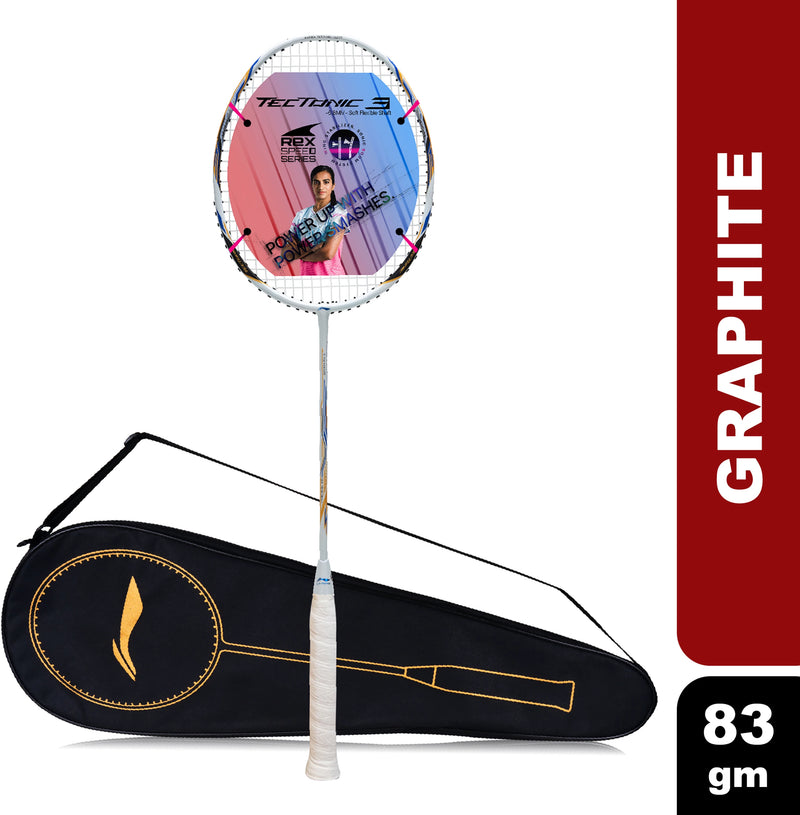 Li-Ning Tectonic 3R 5U badminton racket full side view for fast swing speed and smooth control