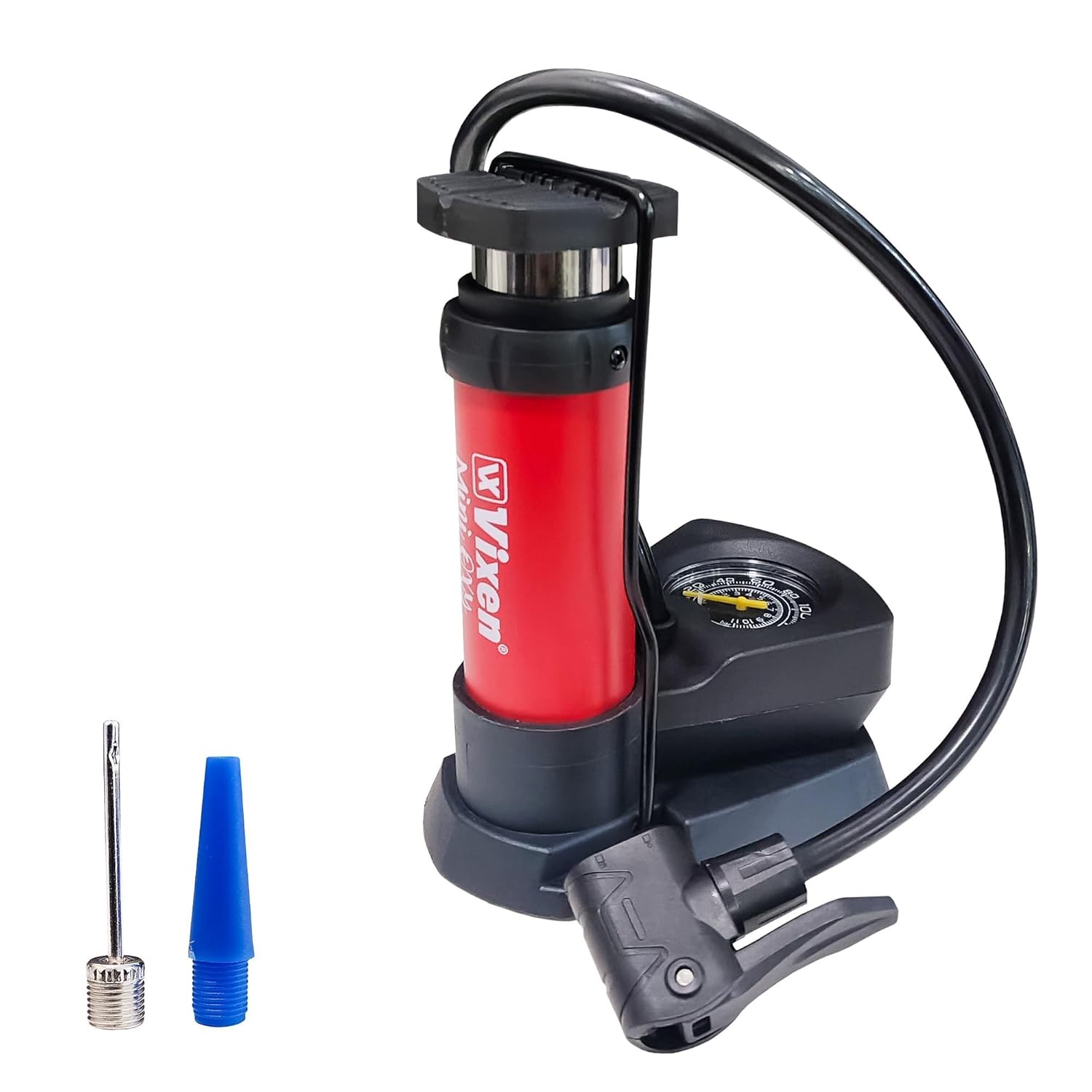 Vixen Foot Ball Pump with Pressure Meter for Sports Equipment